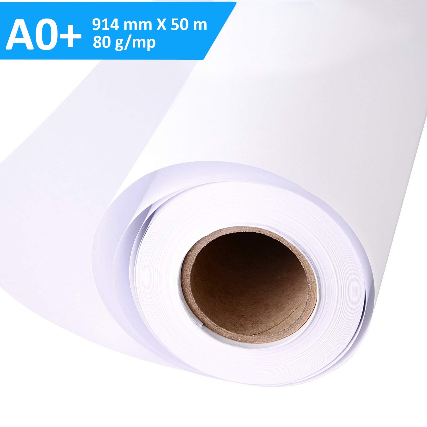 Rola plotter A0+, 914x50m, 80g, pentru schite - imagine 6